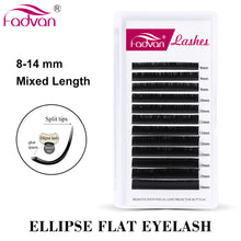 Load image into Gallery viewer, SUPER Mink Black Ellipse Flat Lashes Extensions