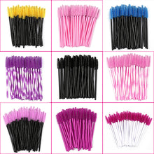 Carregar imagem no visualizador da galeria, 50 Pcs/Set Six Colors Disposable Mascara Wands Mini Lashes Brushes