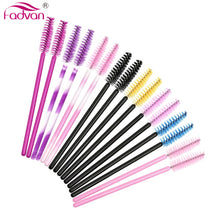 Load image into Gallery viewer, 50 Pcs/Set Six Colors Disposable Mascara Wands Mini Lashes Brushes